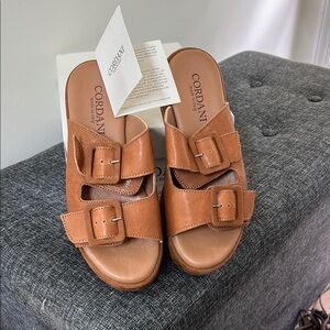 Cordani Women's Brown Leather Buckle Sandal-7.5 never worn!